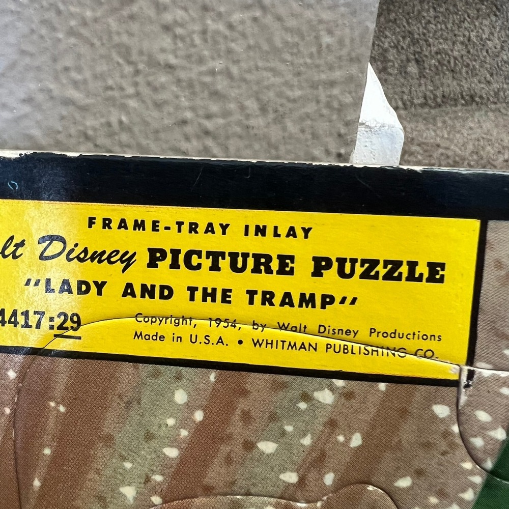 Vintage Disney Lady and the Tramp Whitman Tray Puzzle 1954 - Picture 6 of 8